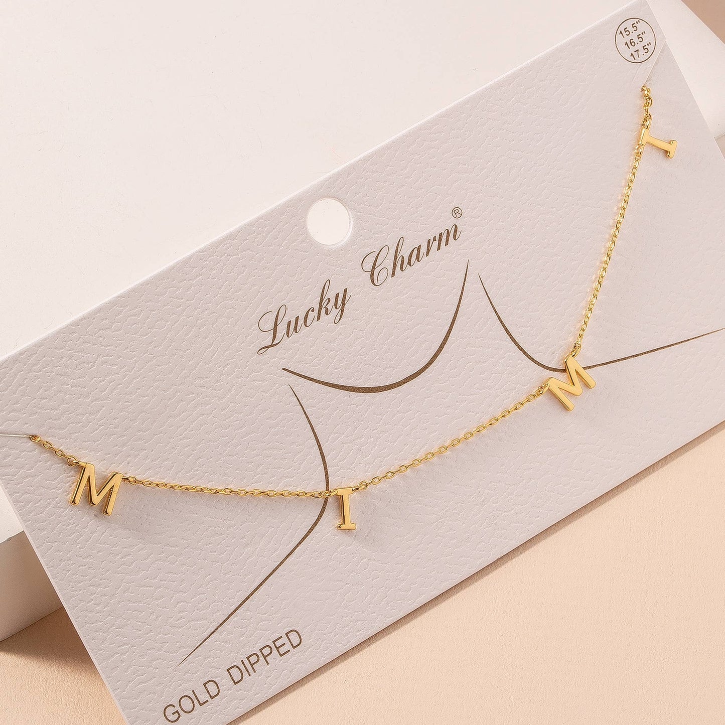 MIMI Letters Charm Necklace