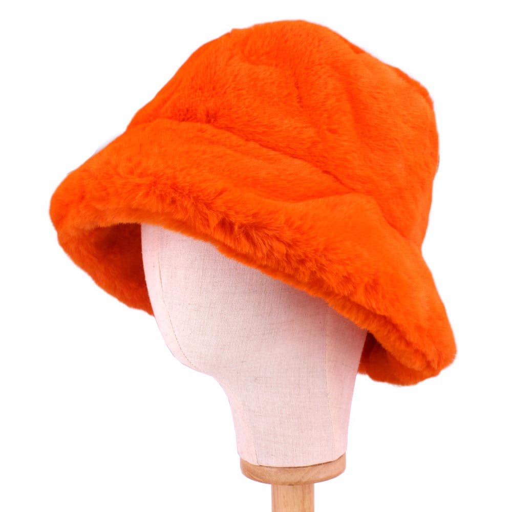 Faux Fur Bucket Hat: Leopard