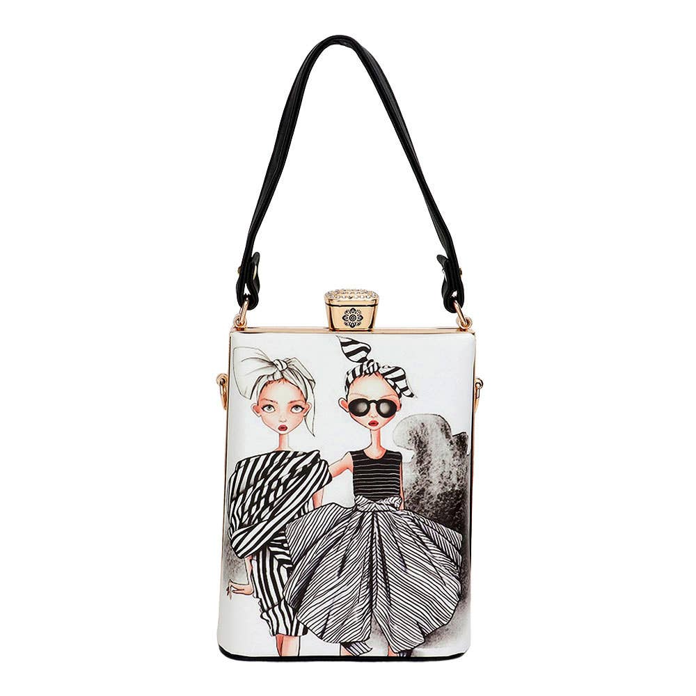 Lady Printed Top Handle Mini Bag / Crossbody Bag
: 3