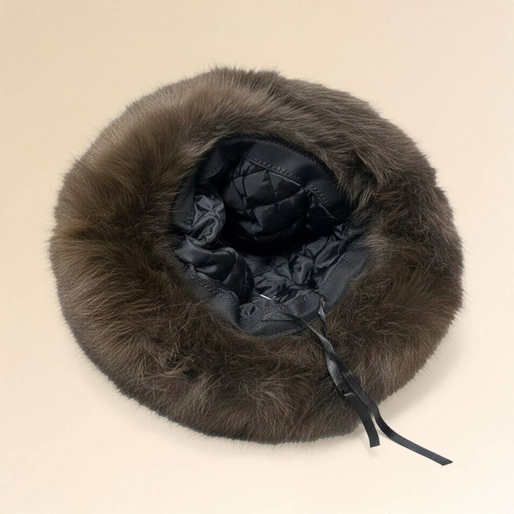 Fuzzy Faux Fur Bucket Hat
: Fu