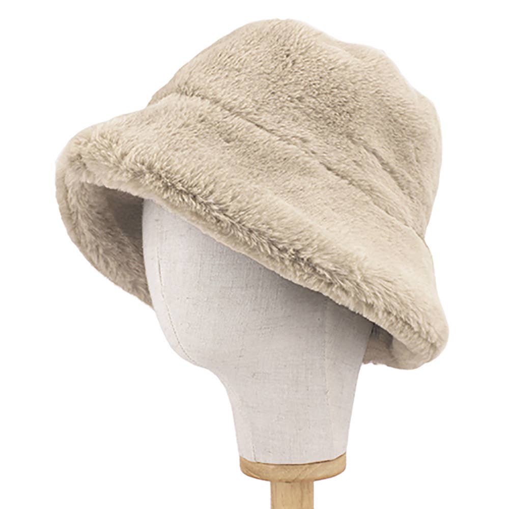 Faux Fur Bucket Hat: Leopard