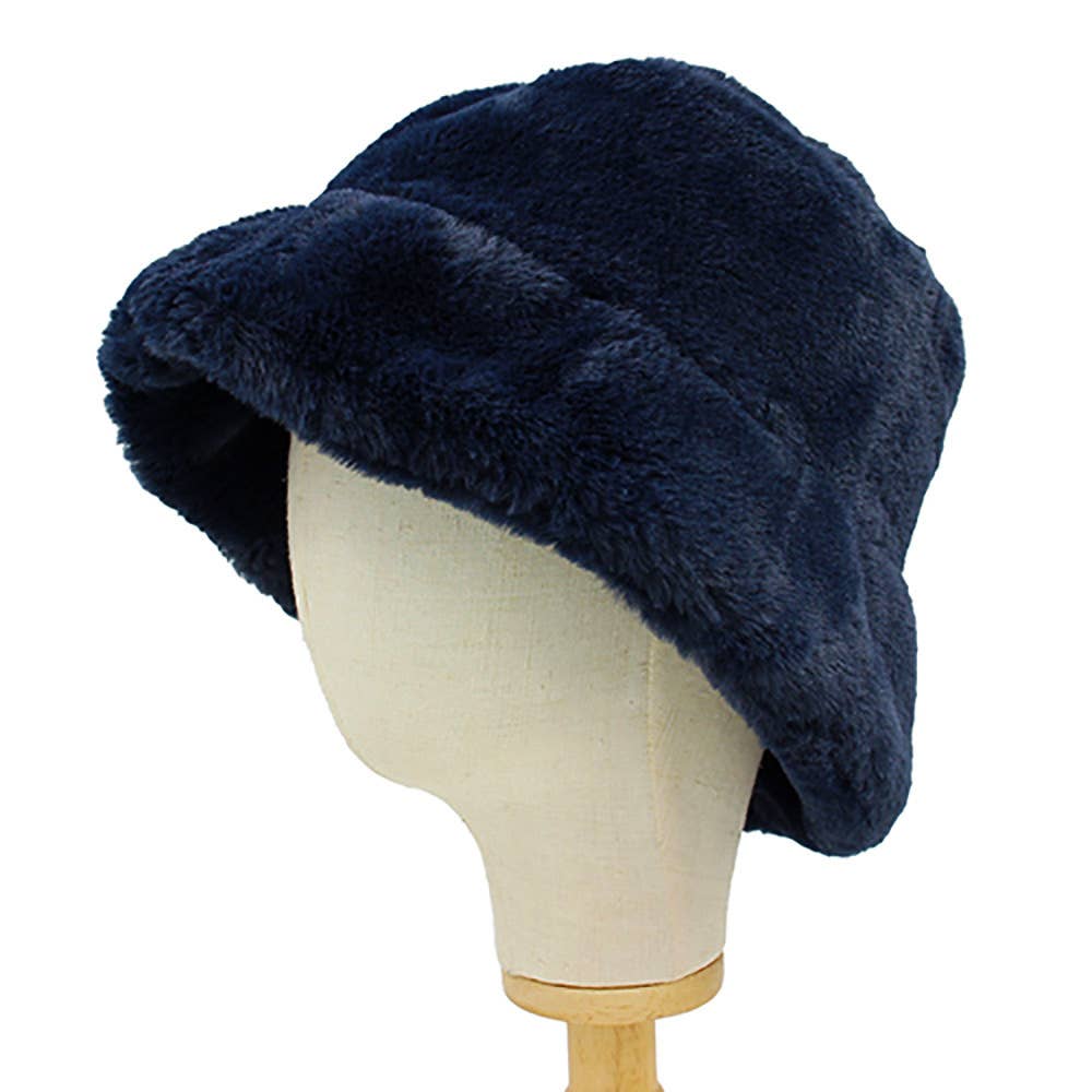 Faux Fur Bucket Hat: Leopard