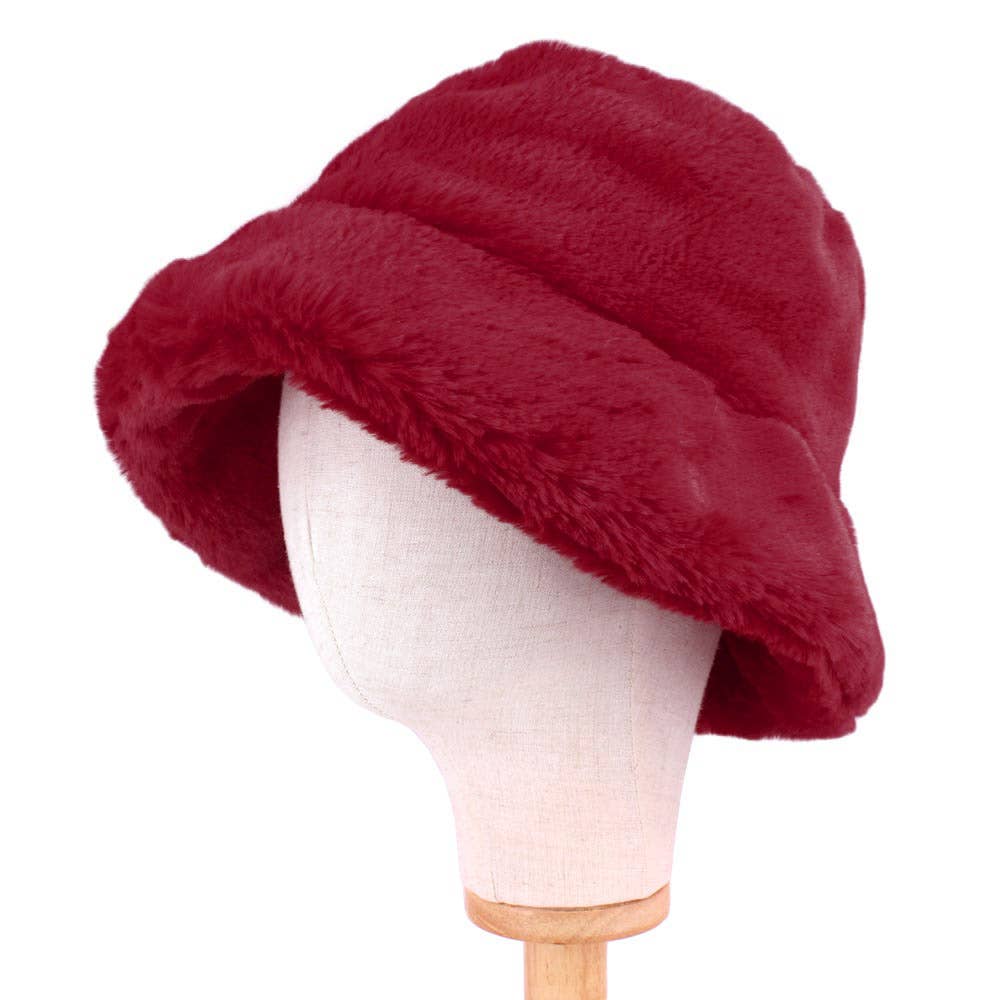 Faux Fur Bucket Hat: Leopard