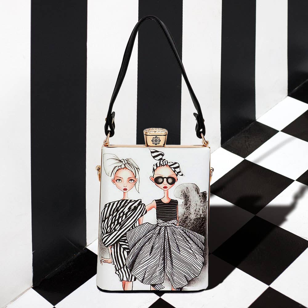 Lady Printed Top Handle Mini Bag / Crossbody Bag
: 6