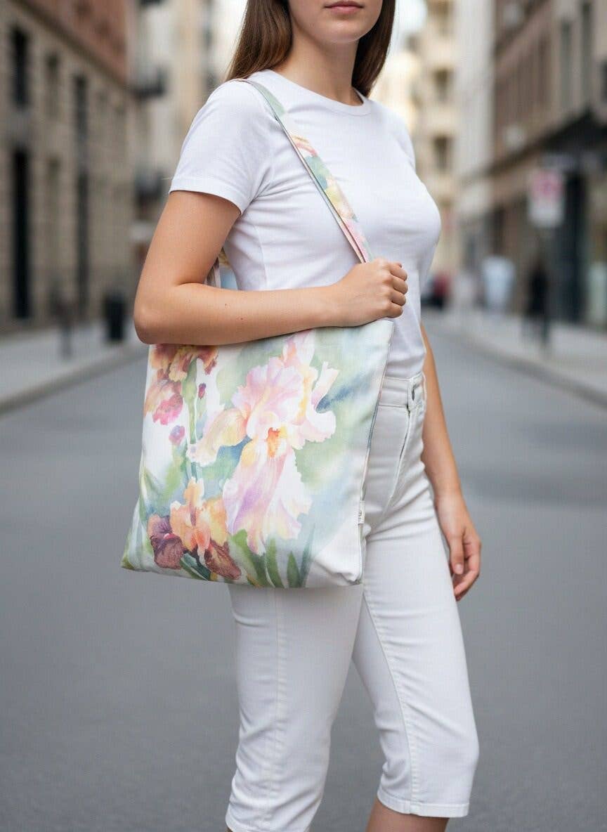 JCFB0237 Artisan Multi Watercolor Orchid Tote Bag