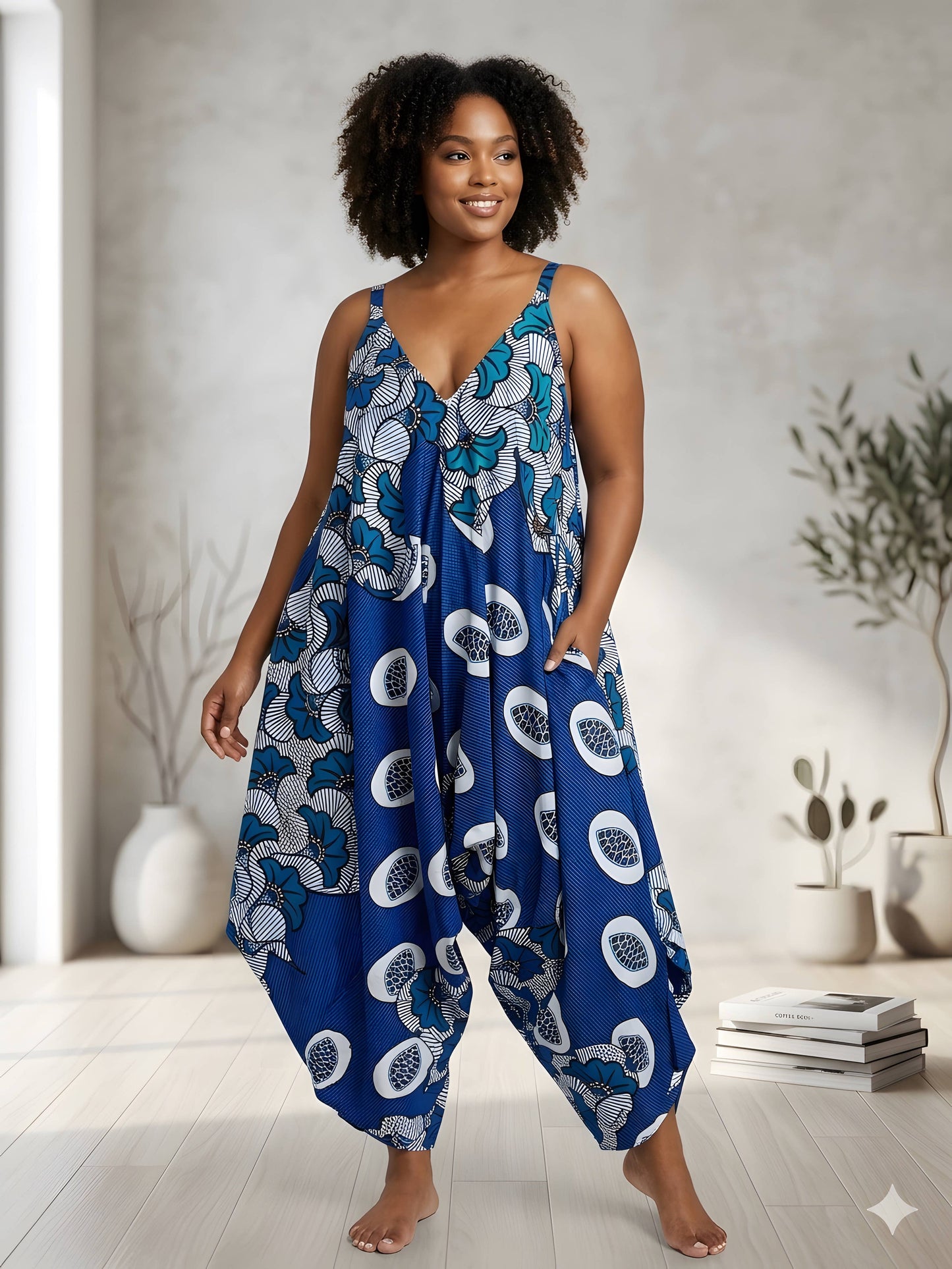 African Print Harem Jumpsuit | One Size