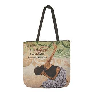 She Who Kneels Woven Totebag