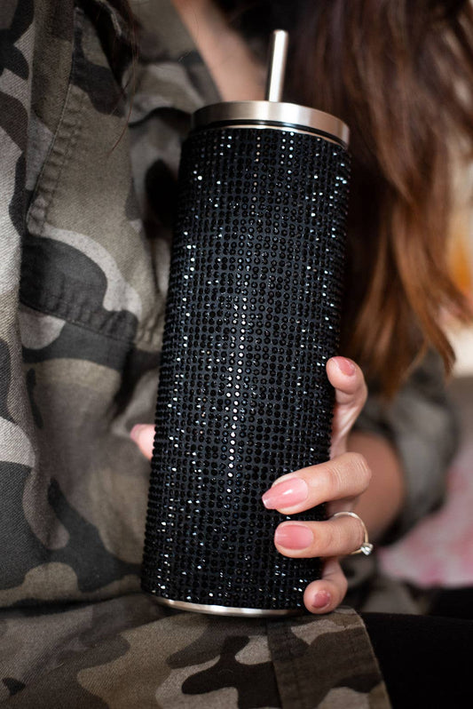 Black Luxury Rhinestone Summer Crystal Bling Tumblers