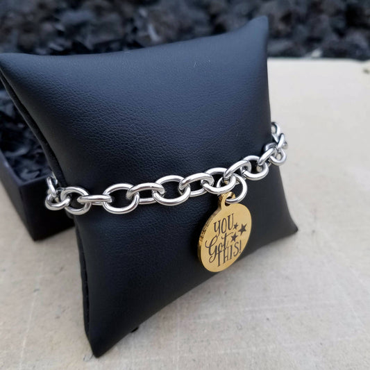 You've Got This Inspirational Gold Charm Bracelet