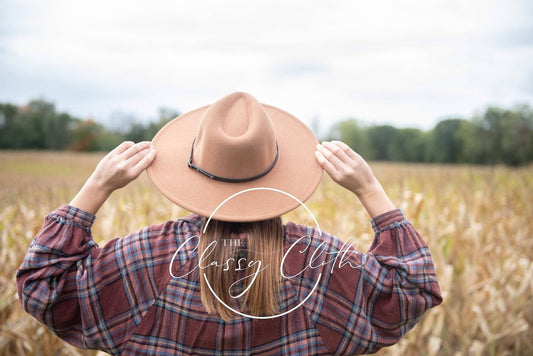 Wide Brim Hat w/ Belt - Chocolate Tan ETA AUG 30