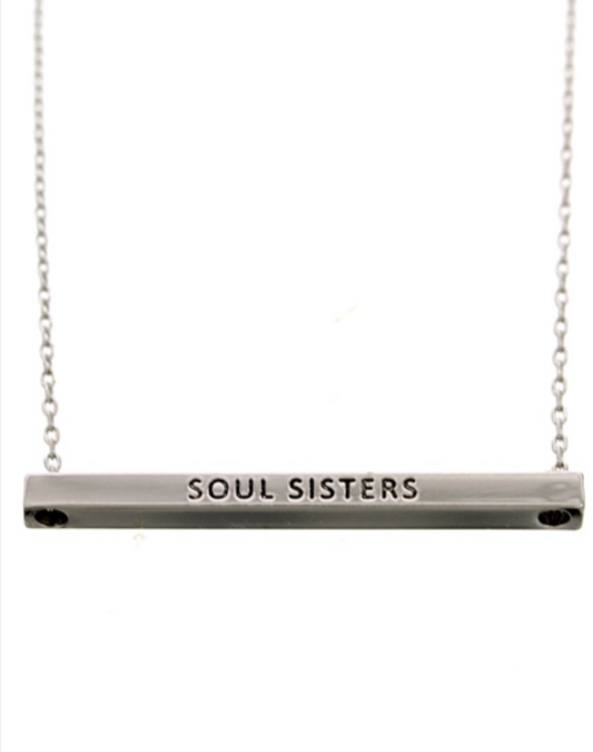 3mm Horizontal Brass Bar Necklace SOUL SISTERS