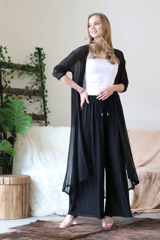 ,,.....SI-19325 WOVEN PLEATED WIDE LEG PANTS WITH LINING