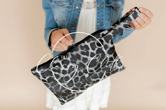 Trendy Clutch - Black Leopard RTS